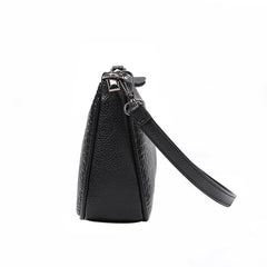 Crocodile Pattern Leather Women's Shoulder Bag Zipper Handbag