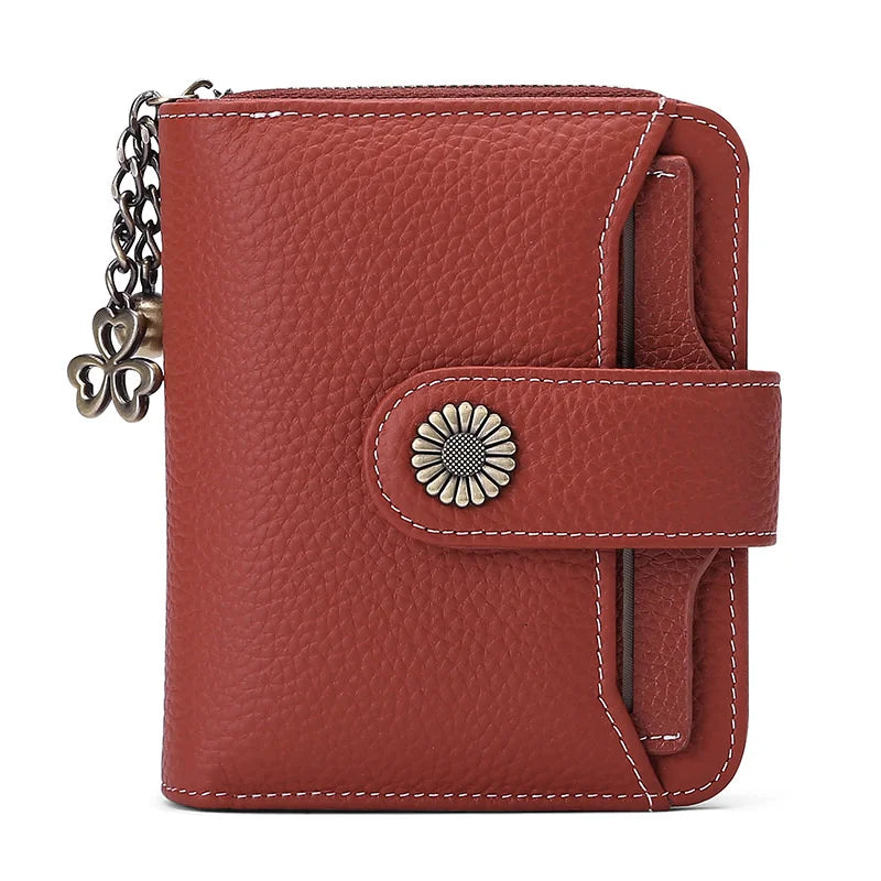 Leather Lady's Short Wallet Multi-function Mini Wallet