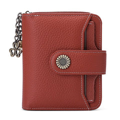 Leather Lady's Short Wallet Multi-function Mini Wallet