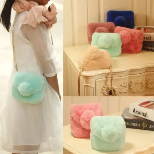 Princess Venonat Soft Ball Shoulder Crossbody Bag for Childs