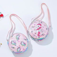 Glite Rainbow Glitter Powder Waist Bag Sequined Unicorn Messenger Bag