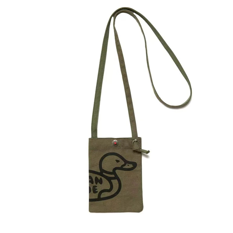 Men Women Dog Duck Print Couple Canvas Messenger Bag