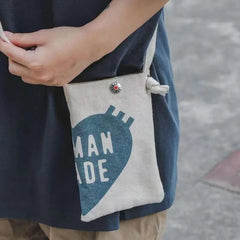 Men Women Dog Duck Print Couple Canvas Messenger Bag