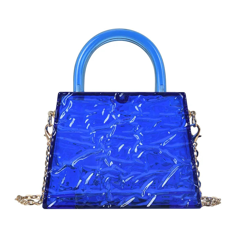 Women Transparent Acrylic Evening Bag Clear Clutch