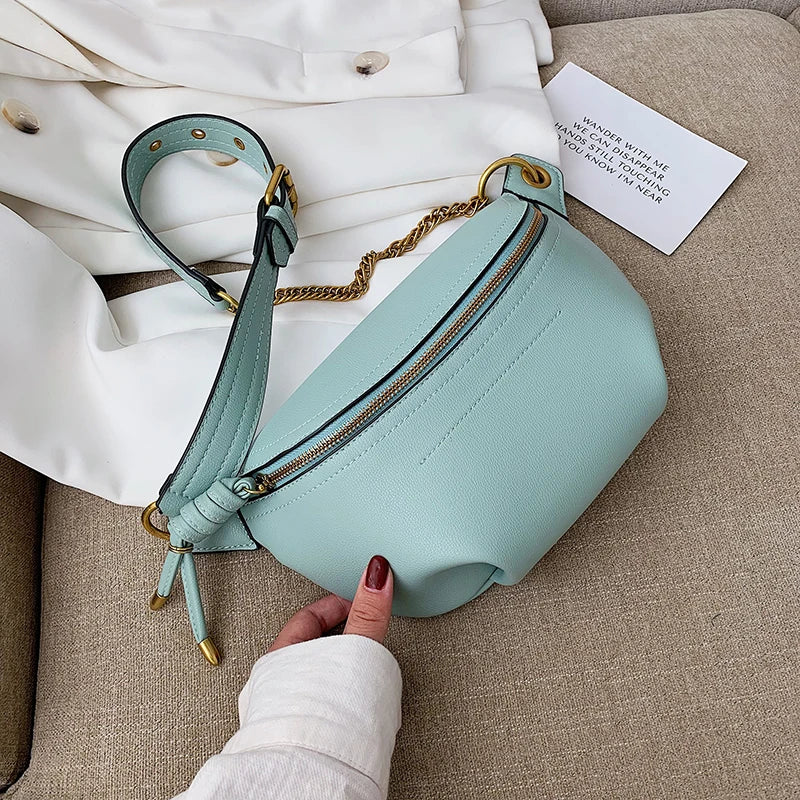 Shoulder Messenger Crossbody Bag Leather Waist Pack Fanny Belt Bags