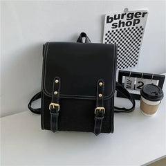 High Capacity PU Leather Women Backpack School Bag Girls Shoulder Bag