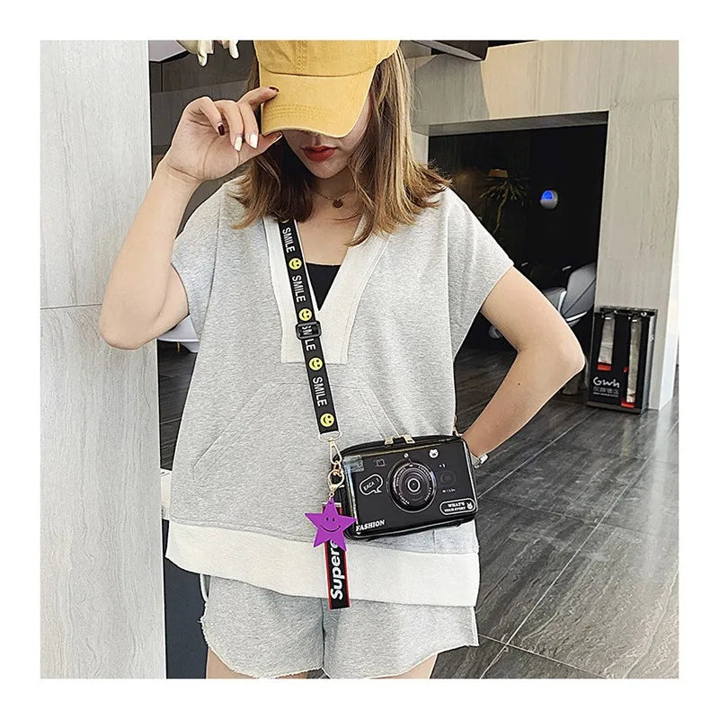 Funny Camera Bag Women's Cross-Shoulder Square Bag