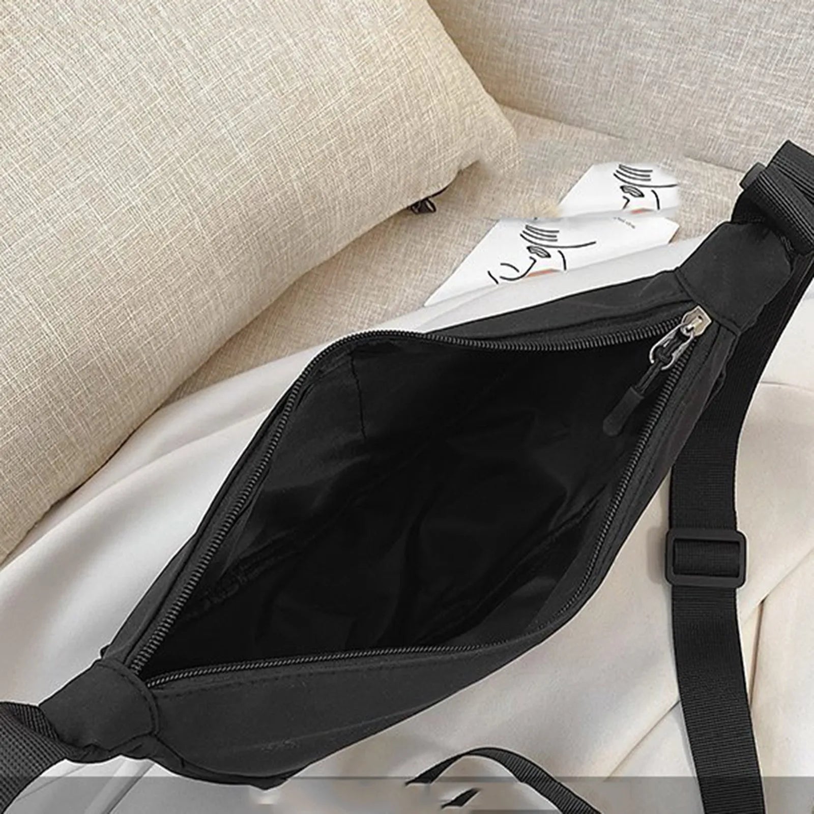 Women's Medium Shoulder Bag with Printed Cotton Canvas Tote
