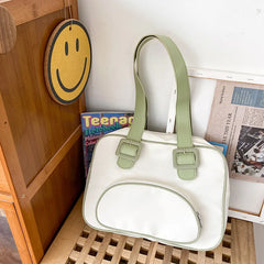 Japanese Style Retro Small Fresh Contrast Girl Student Shoulder Bag