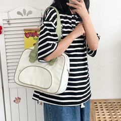 Japanese Style Retro Small Fresh Contrast Girl Student Shoulder Bag