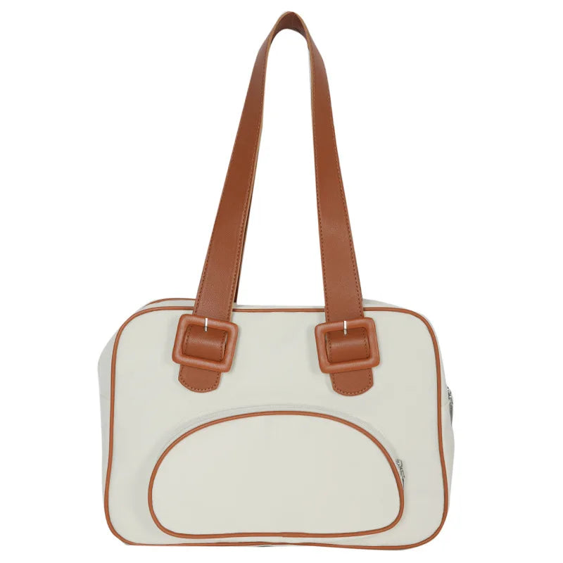 Japanese Style Retro Small Fresh Contrast Girl Student Shoulder Bag