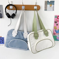 Japanese Style Retro Small Fresh Contrast Girl Student Shoulder Bag