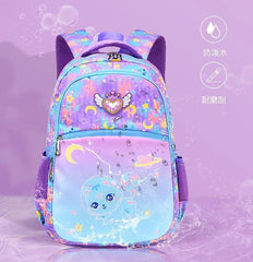 Kids Waterproof Shark Printing Backpacks School Book Bag