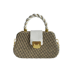 Retro Texture Ins Woven Fried Dough Twist Hand Held Messenger Chain Box Bag
