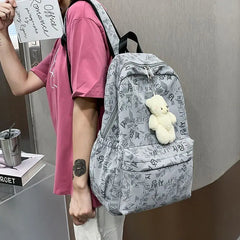 Harajuku Women Backpack for Teenage Girl Student Schoolbag