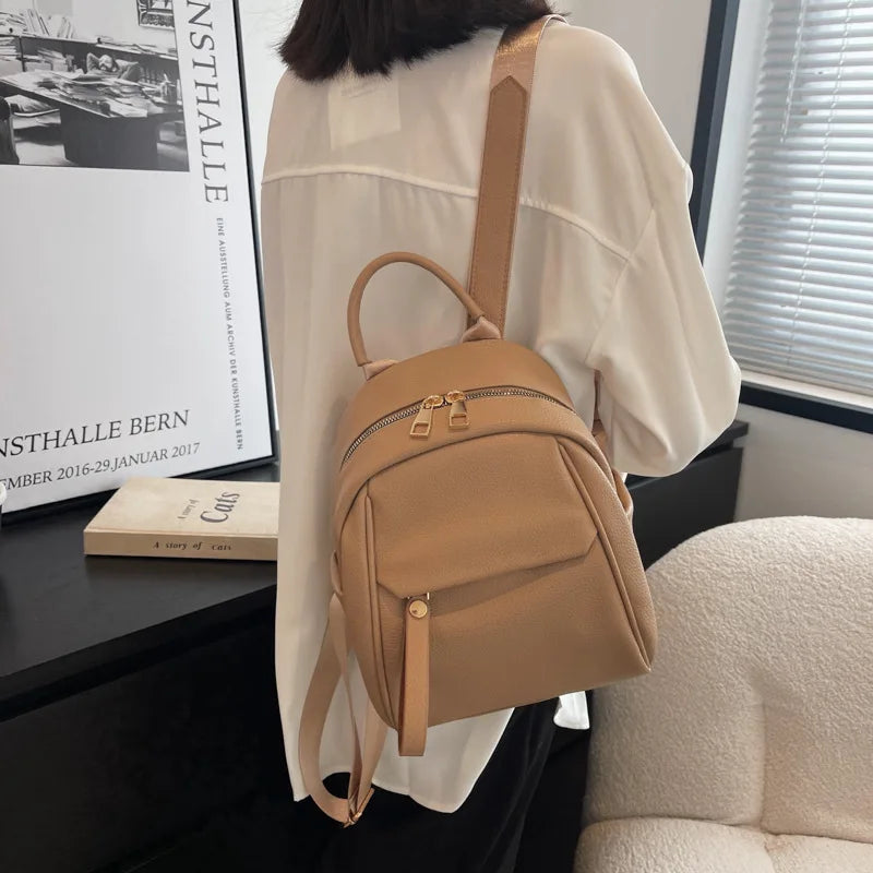 Soft Leather Women's Backpack Travel Bag