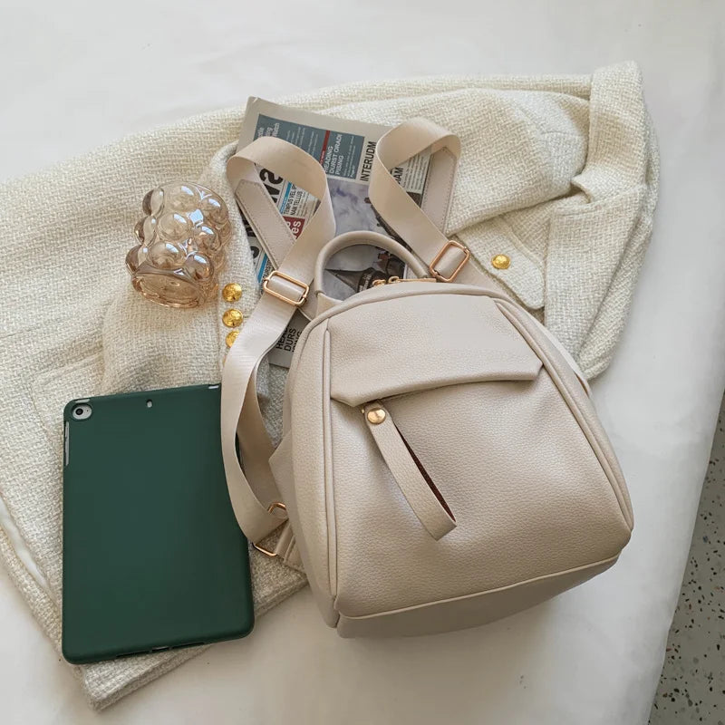 Soft Leather Women's Backpack Travel Bag