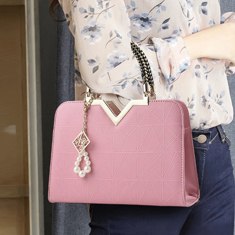 Summer Leather Shoulder Crossbody Bag with Zipper