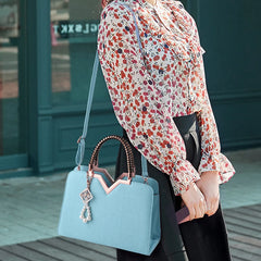 Summer Leather Shoulder Crossbody Bag with Zipper