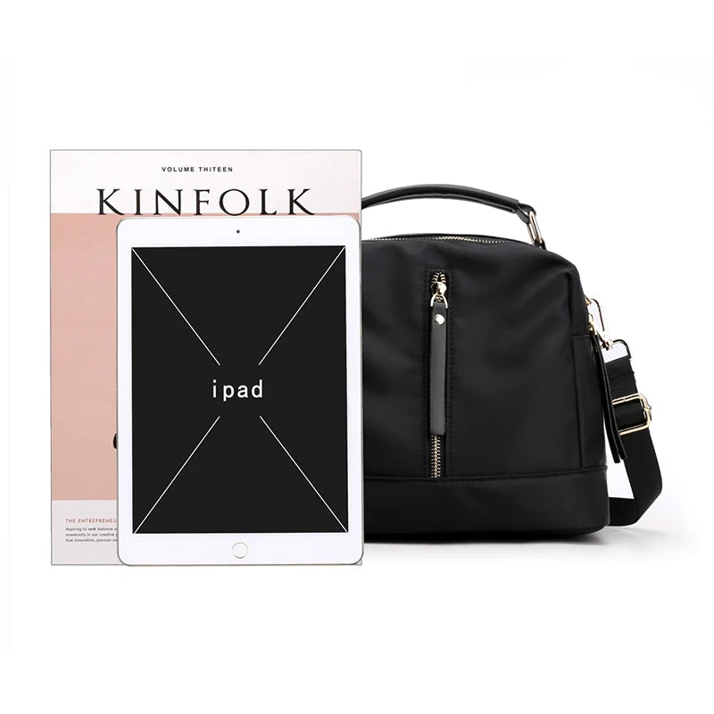 Ladies Nylon Small Square Bag with Tassel