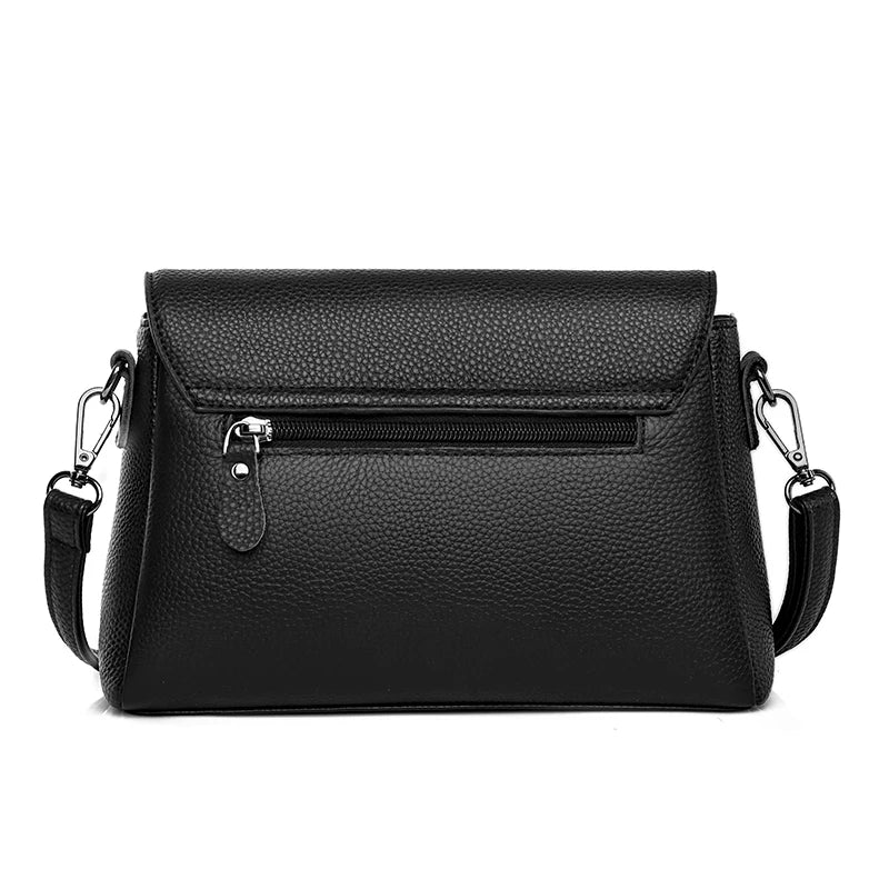 Women Crossbody Bags High Capacity Shoulder Bag Handbag Cowhide Leather Messenge