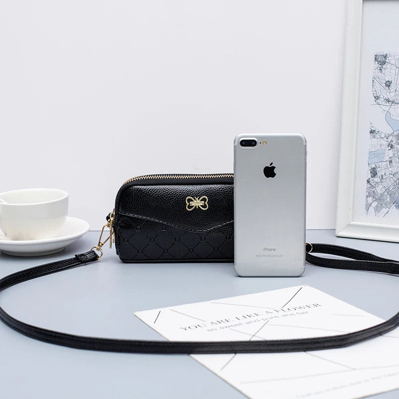 Double Zipper Women's Wallet Clutch Bag