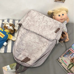 Large Capacity Retro Women Backpack Dark Grain Convenient Travel Bag