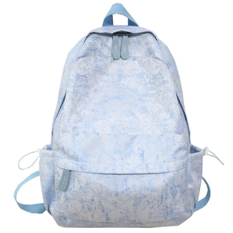 Large Capacity Retro Women Backpack Dark Grain Convenient Travel Bag