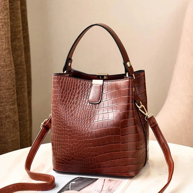 Large Capacity Leather Womens Handbag Crossbody Bag