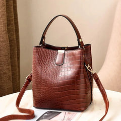 Large Capacity Leather Womens Handbag Crossbody Bag