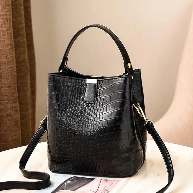 Large Capacity Leather Womens Handbag Crossbody Bag