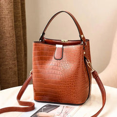 Large Capacity Leather Womens Handbag Crossbody Bag