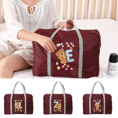 Large Capacity Bear Letter Print Duffel Set Women