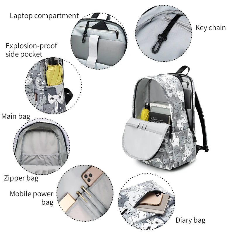 Large Schoolbag Student School Backpack Waterproof bagpack