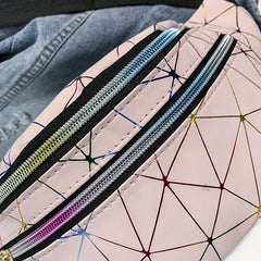 Holographic Fanny Pack Slim Neon Waist Bag PVC Waterproof Bum Bag