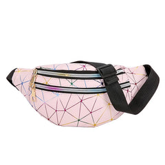 Holographic Fanny Pack Slim Neon Waist Bag PVC Waterproof Bum Bag