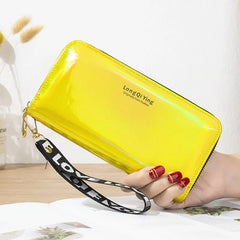 Laser Holographic Women's Wallet Long Clutch Purse Zipper Phone Carteras