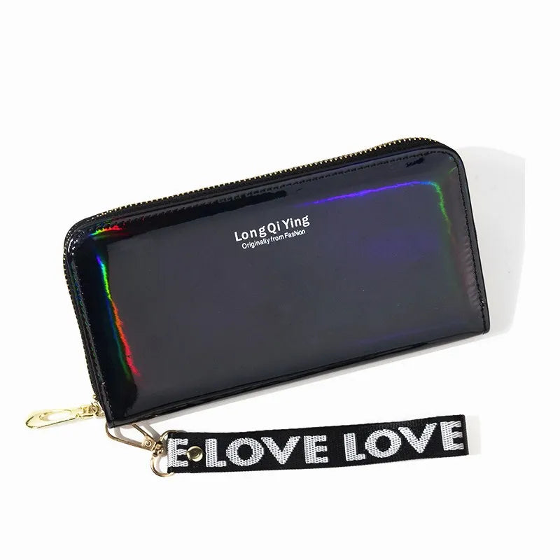 Laser Holographic Women's Wallet Long Clutch Purse Zipper Phone Carteras