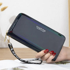 Laser Holographic Women's Wallet Long Clutch Purse Zipper Phone Carteras