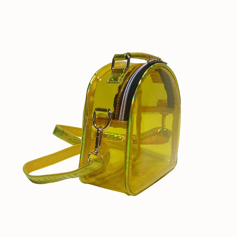 Transparent Laser Messenger Bag PVC Jelly Crossbody Lipstick Bag for Women