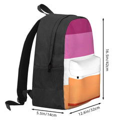 Lesbian Flag Backpacks Men's & Women's Back Pack Bag