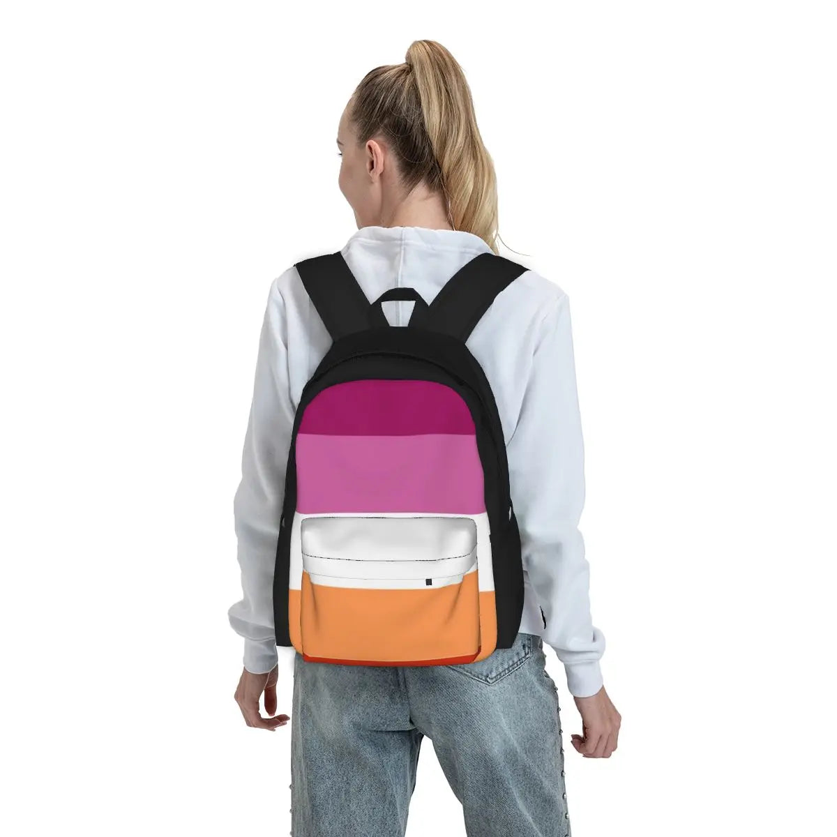 Lesbian Flag Backpacks Men's & Women's Back Pack Bag