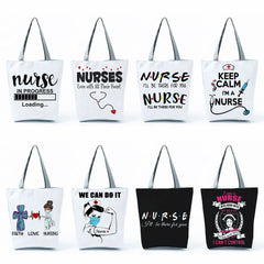 Nurse Print Handbags Casual High Capacity Shoulder Bag