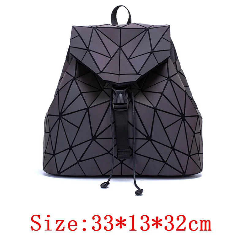 Luminous Geometric Backpack Set for Teen Girls