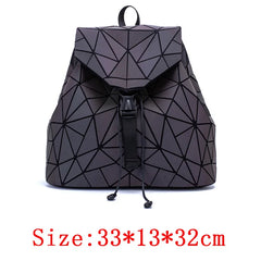 Luminous Geometric Backpack Set for Teen Girls