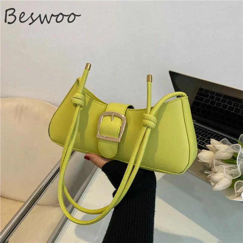 Retro Shoulder Bag Solid Armpit Crossbody Bags