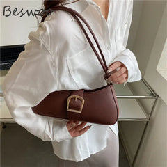 Retro Shoulder Bag Solid Armpit Crossbody Bags