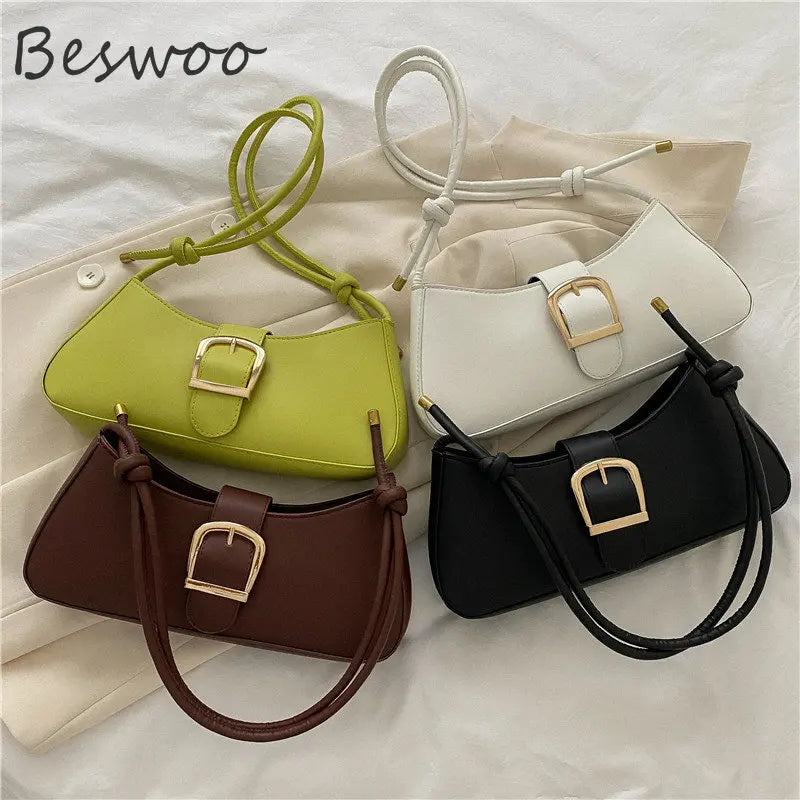 Retro Shoulder Bag Solid Armpit Crossbody Bags