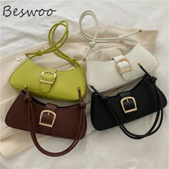 Retro Shoulder Bag Solid Armpit Crossbody Bags