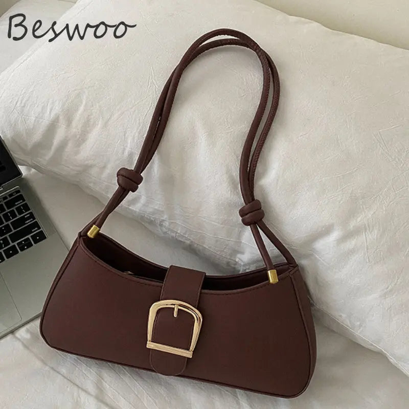 Retro Shoulder Bag Solid Armpit Crossbody Bags
